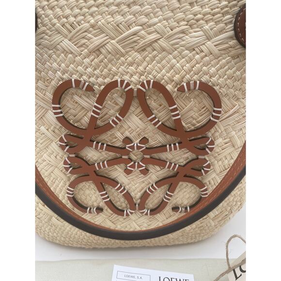 ❌❌SOLD!LOEWE PAULA IBIZA SUMMER MEDIUM ANAGRAM BASKET STRAW RAFFIA TOTE BAG NWT! - Picture 8 of 15